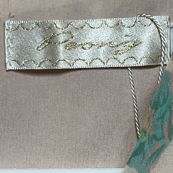 NWOT PEONY Australia Pink Embellished Heart Floral Faux Wrap Dress Sz M AU S US - Picture 4 of 6